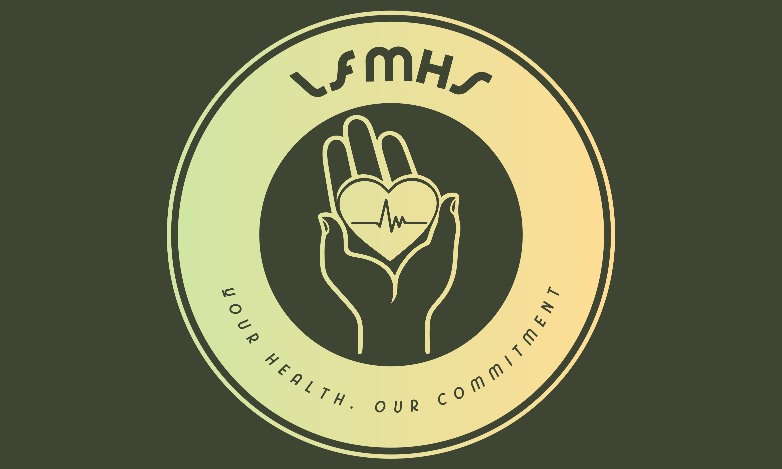 LFM Health Services logo: a hand holding a heart